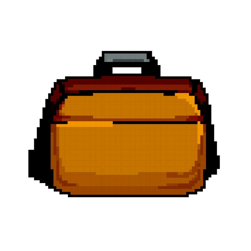 cuir portable sac Jeu pixel art vecteur illustration