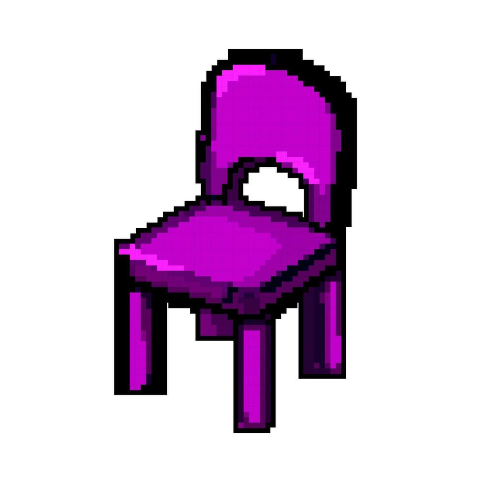 les enfants enfant chaise Jeu pixel art vecteur illustration