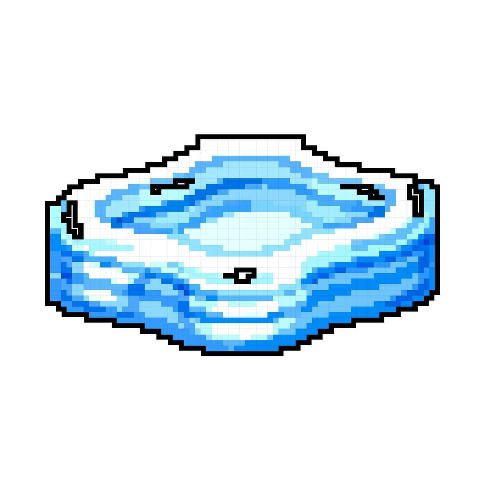 été gonflable nager bassin Jeu pixel art vecteur illustration