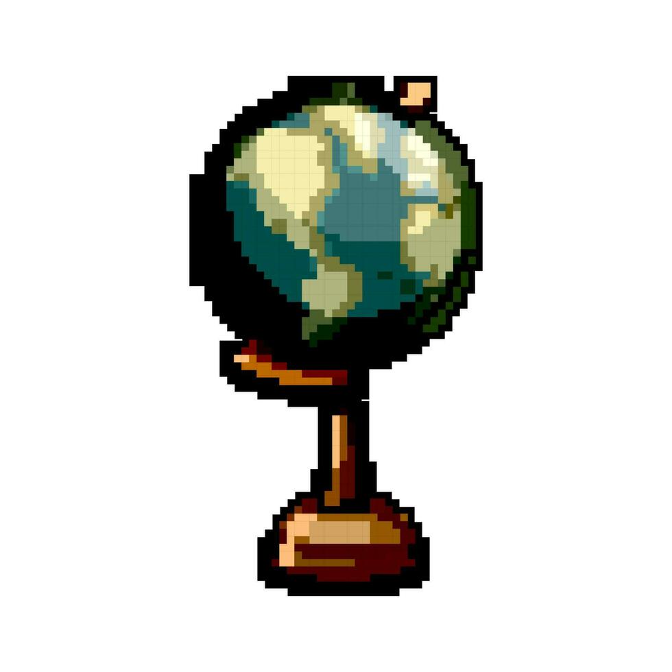 la géographie globe Jeu pixel art vecteur illustration