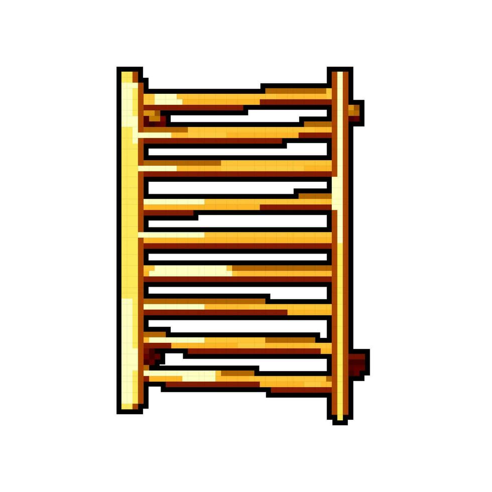 radiateur serviette salle de bains Jeu pixel art vecteur illustration