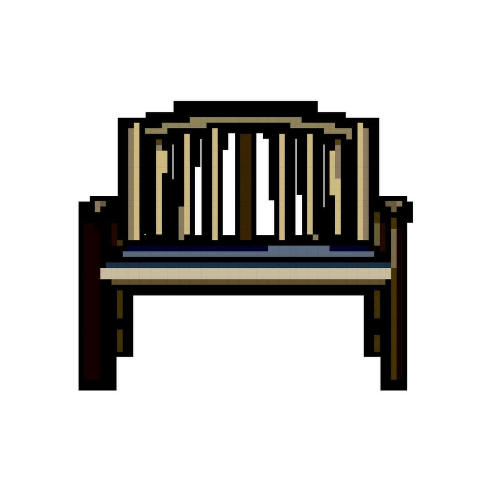 parc jardin Extérieur banc Jeu pixel art vecteur illustration