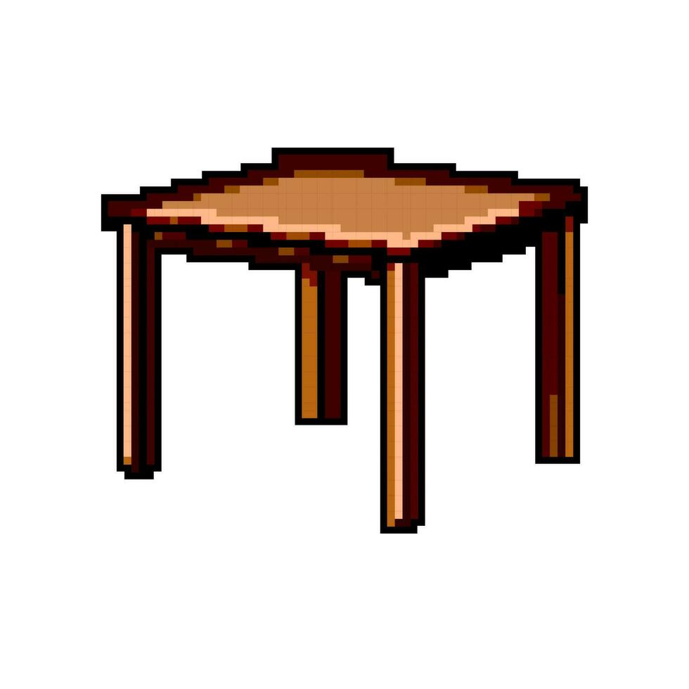 printemps jardin Extérieur table Jeu pixel art vecteur illustration