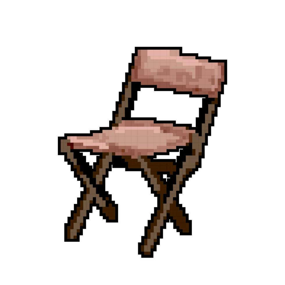 pliable pliant chaise Jeu pixel art vecteur illustration