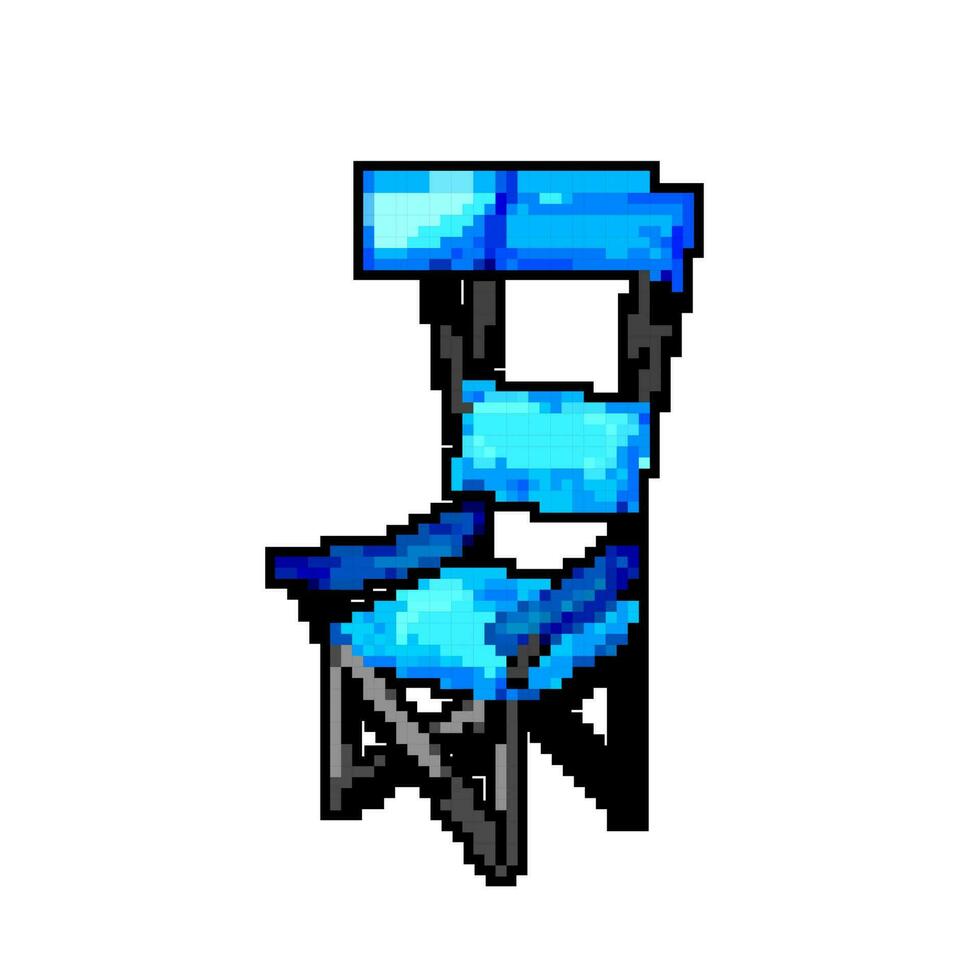 jardin pliant chaise Jeu pixel art vecteur illustration