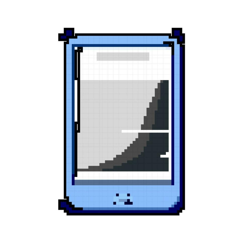 électronique ebook lecteur Jeu pixel art vecteur illustration