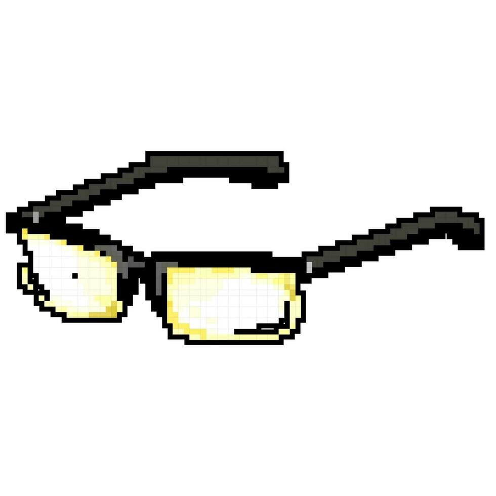 travail ordinateur des lunettes Jeu pixel art vecteur illustration