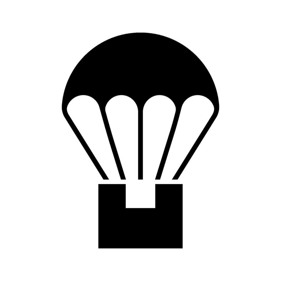 icône de livraison de parachute vecteur
