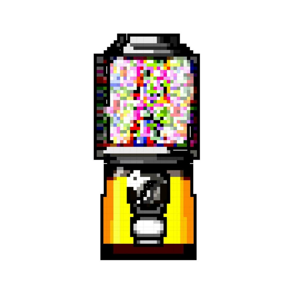 vente bubblegum machine Jeu pixel art vecteur illustration