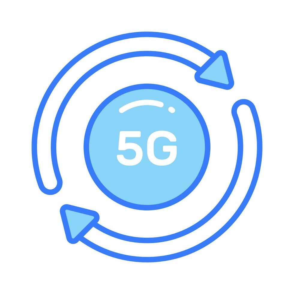 5g La technologie mise à jour vecteur conception dans moderne style, facile à utilisation icône