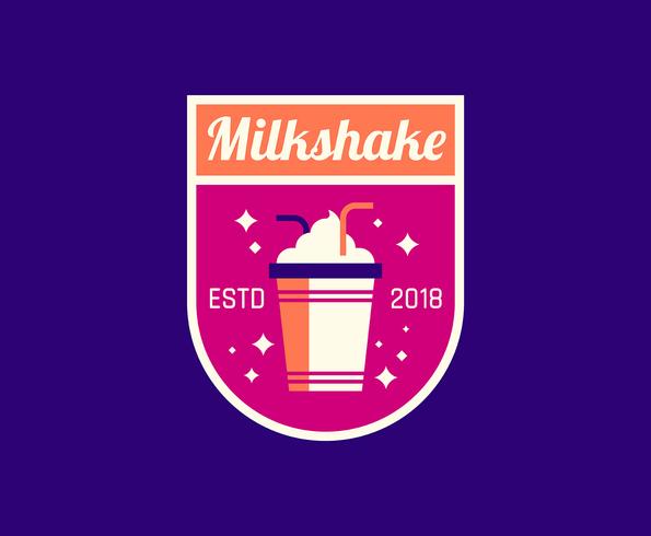 Logo de Milkshake Diner vecteur