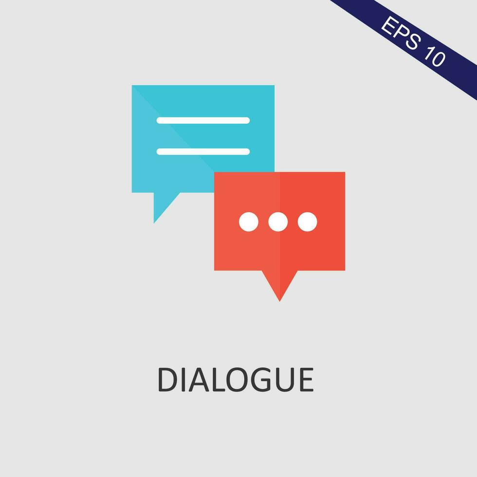 dialogue plat icône vecteur eps fichier