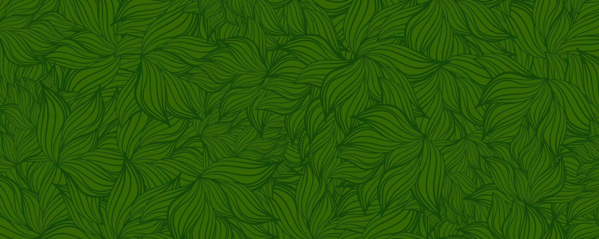 abstrait foncé vert feuille floral fleur modèle vecteur Contexte illustration