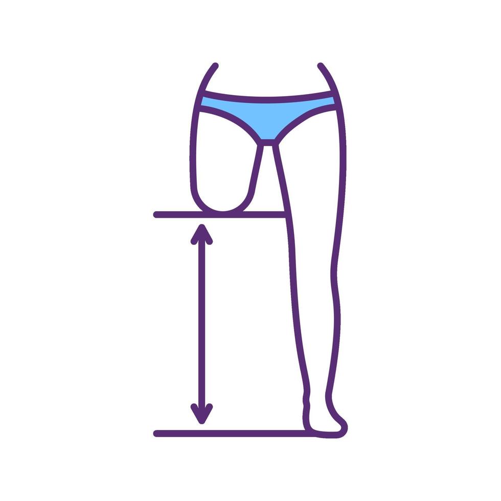 Préparation du membre inférieur résiduel pour l'icône de couleur rgb prothèse vecteur