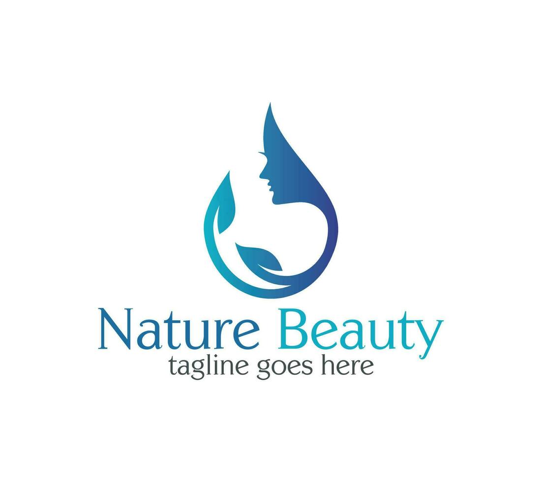 la nature beauté logo conception sur blanc arrière-plan, vecteur illustration.