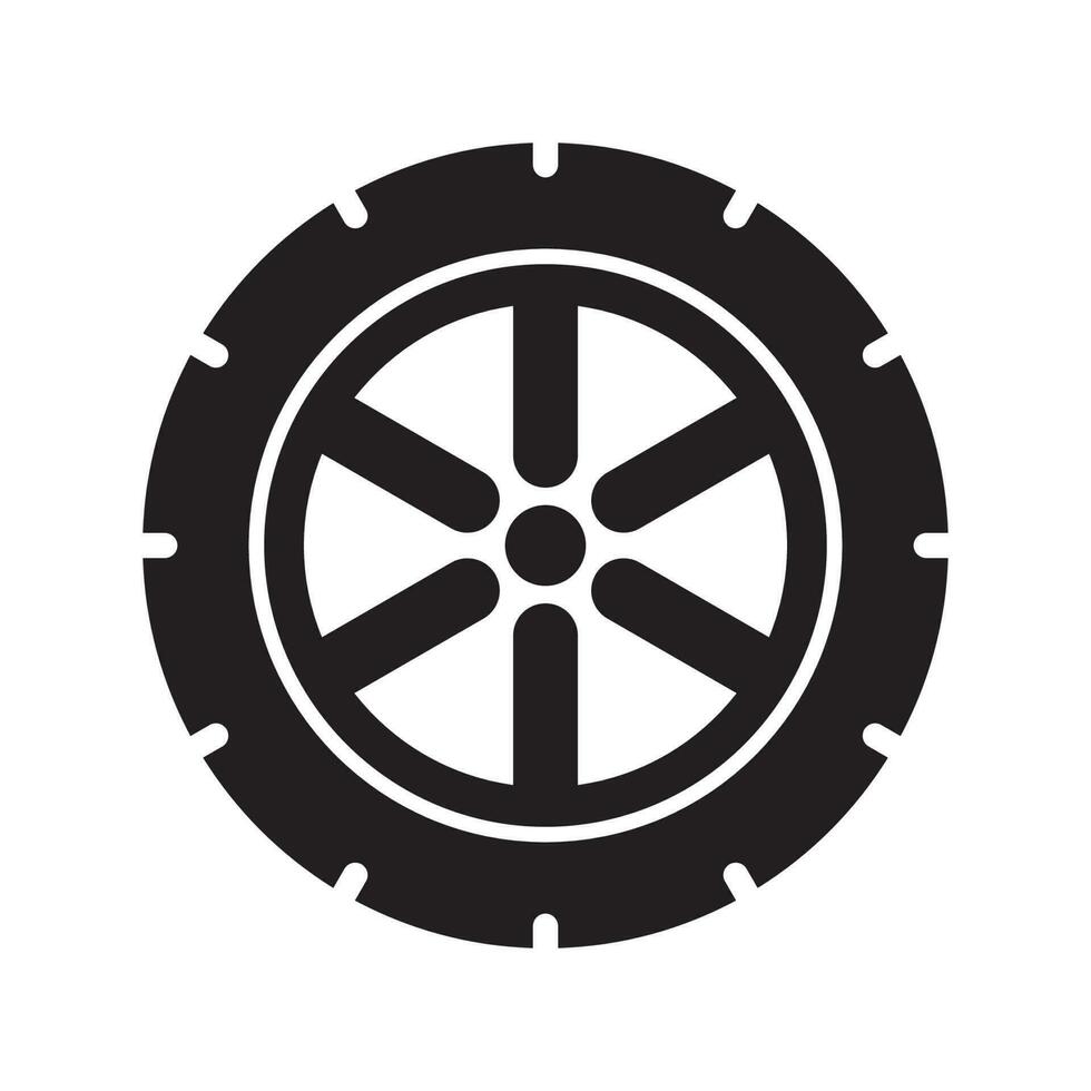 roue icône vecteur