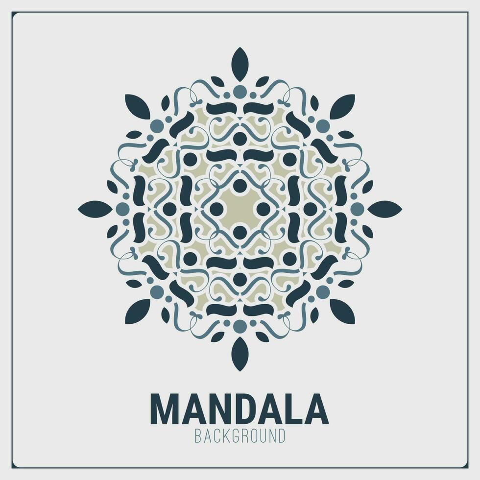 modèle de conception de fond plat mandala vecteur