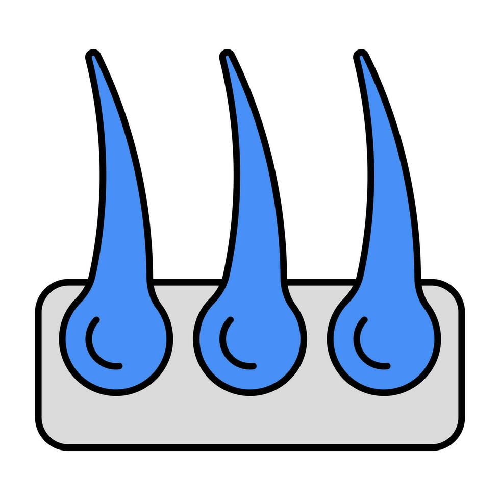 une icône de conception unique de follicule vecteur