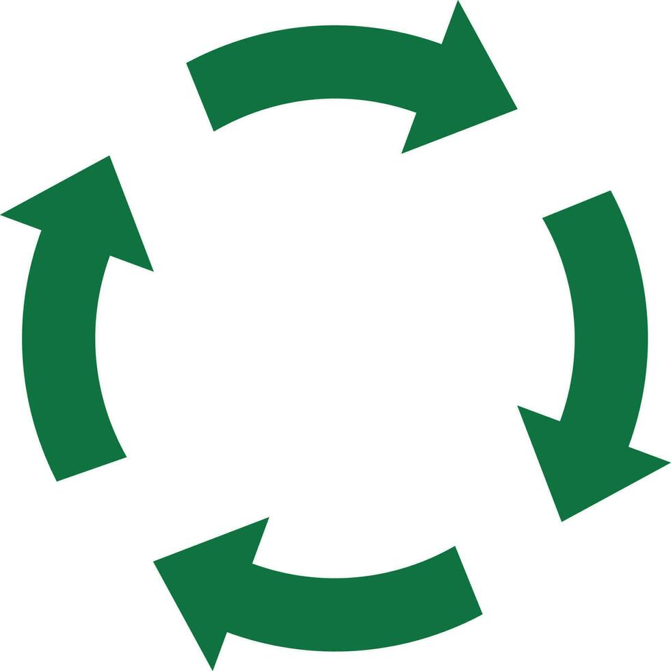 flèche verte, symbole de recyclage des fonds écologiquement purs vecteur