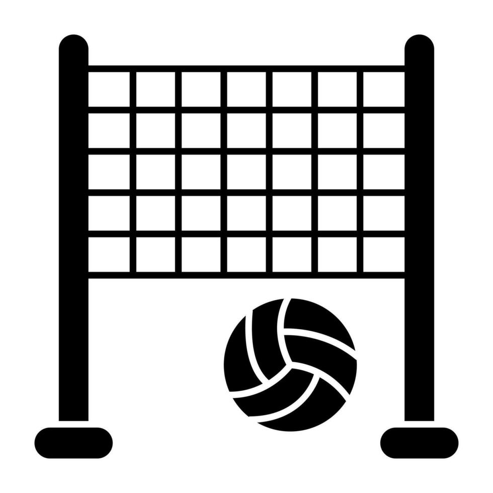 icône de téléchargement premium du jeu de volley-ball vecteur