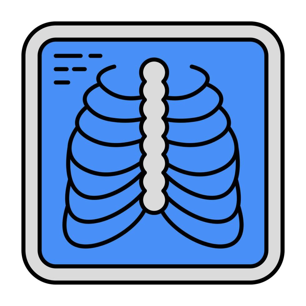 icône de conception unique de la cage thoracique vecteur