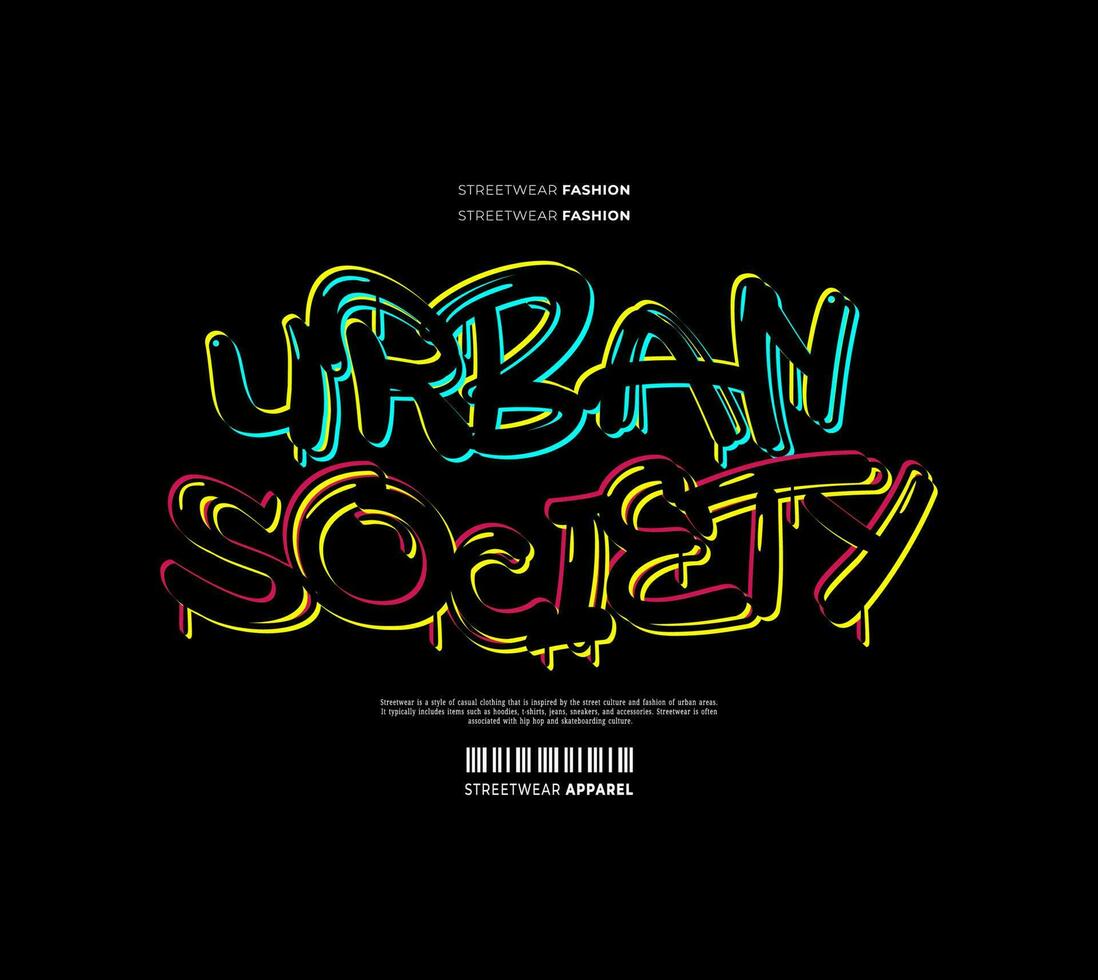 Urbain style conception, vêtement de rue et typographie. pour écran impression dessins pour tee-shirts, vestes et chandails. vecteur