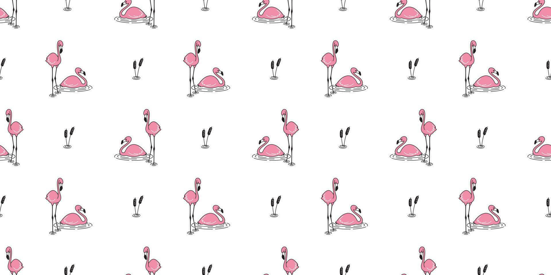 flamant sans couture modèle vecteur rose flamants roses oiseau dessin animé illustration écharpe isolé tuile Contexte répéter fond d'écran