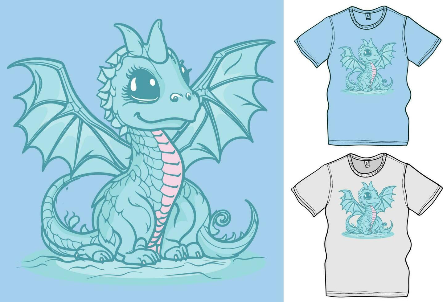 mignonne bébé dragon vecteur illustration