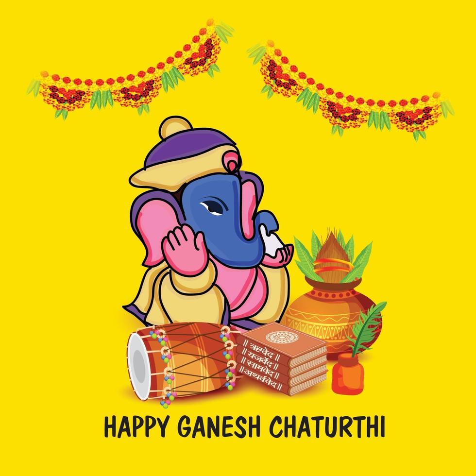 heureux ganesh chaturhi vecteur