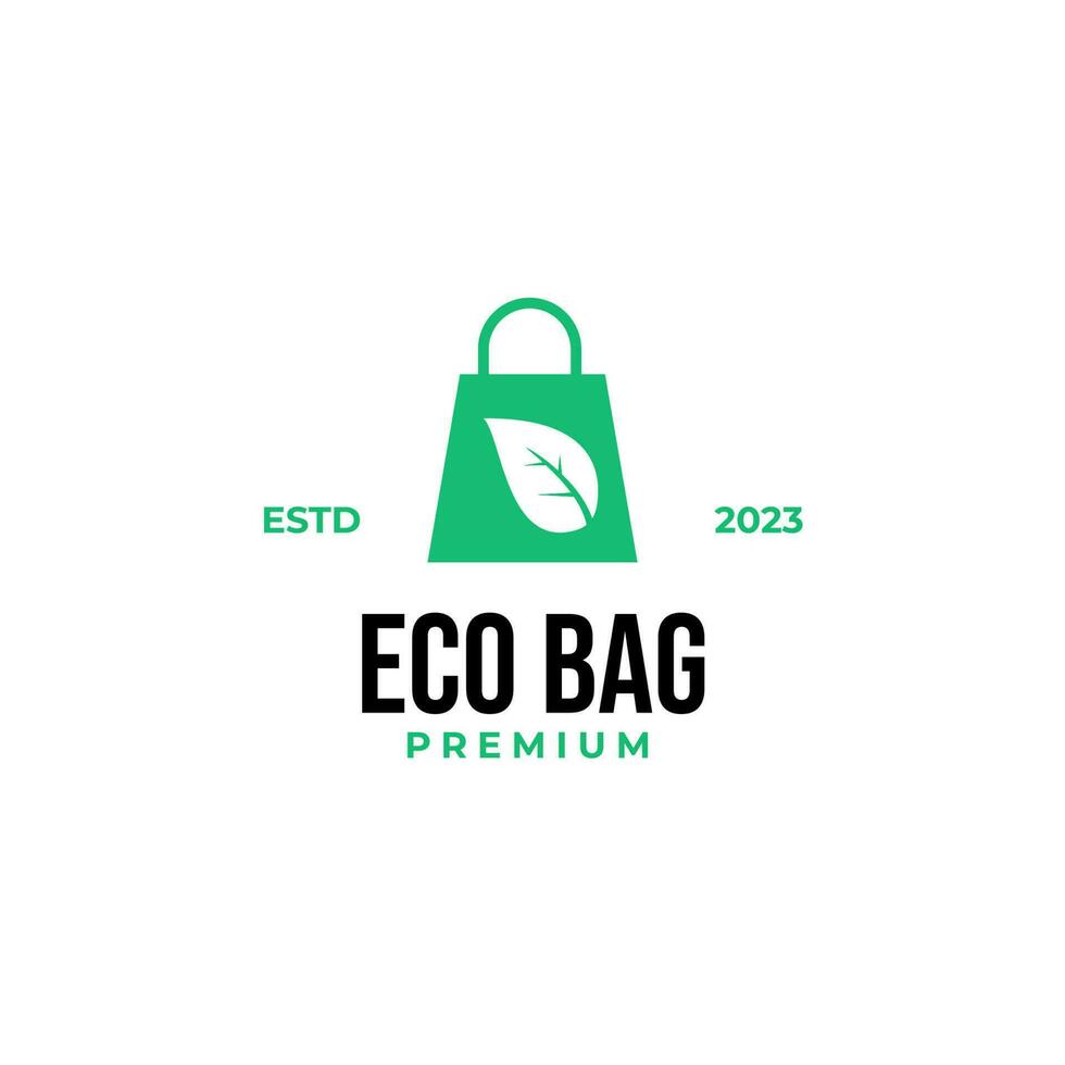 Créatif éco sac logo adapté pour entreprise conception vecteur illustration idée