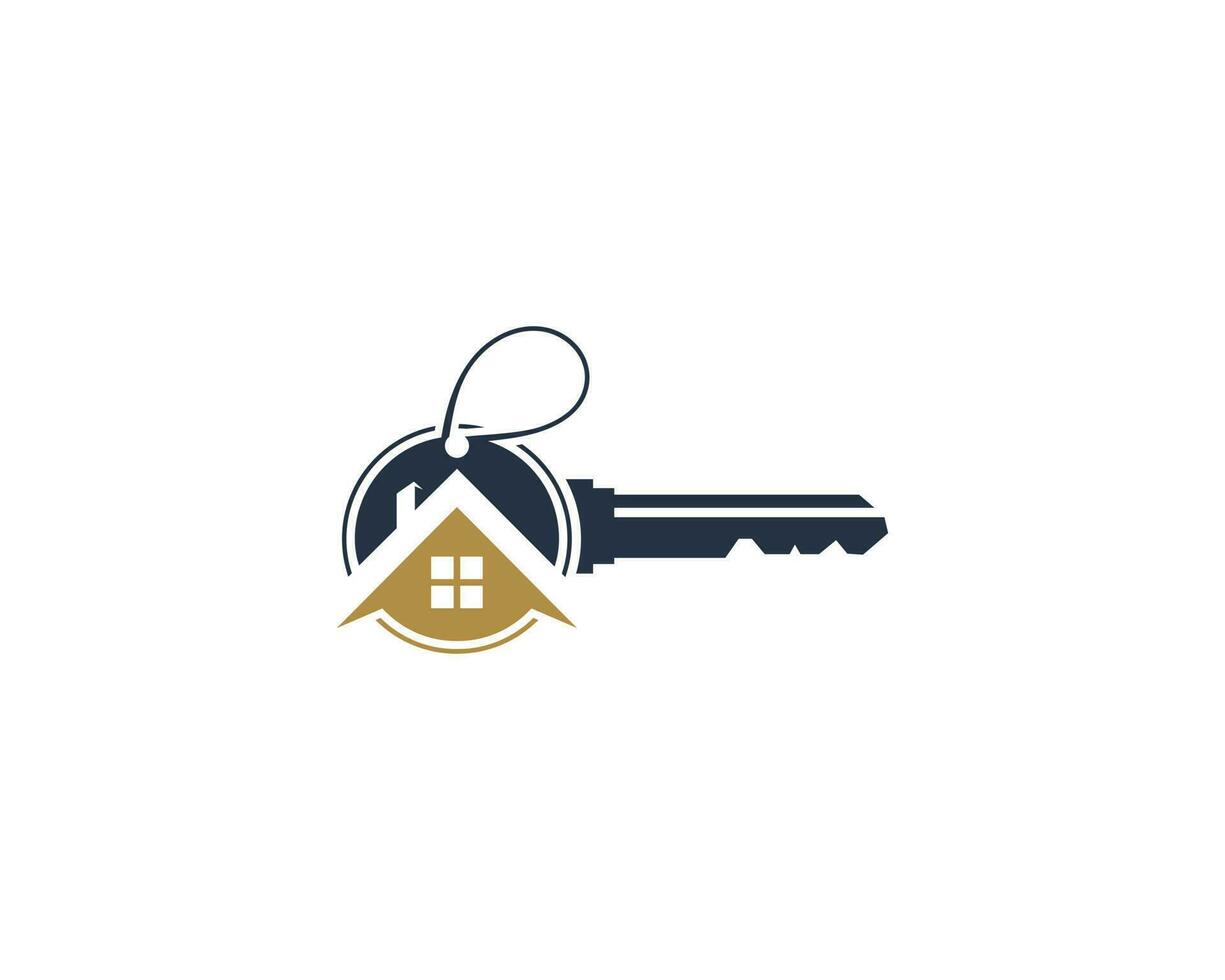 clé maison réel biens logo conception icône symbole élégant vecteur modèle.