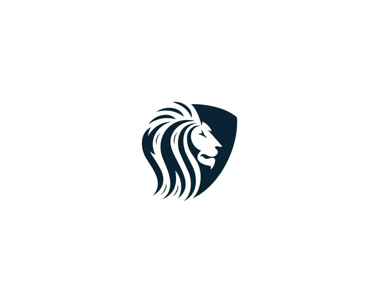 Royal Lion tête bouclier logo icône conception symbole prime Roi animal signe vecteur illustration.