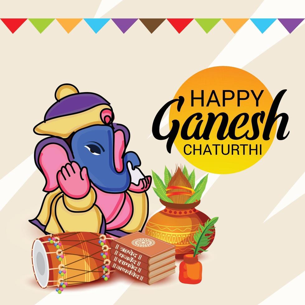 heureux ganesh chaturhi vecteur