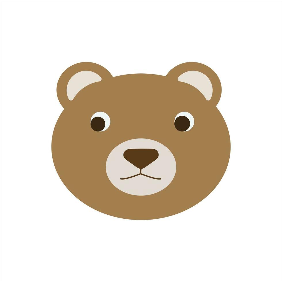 ours icône - ours vecteur illustration - mignonne ours visage