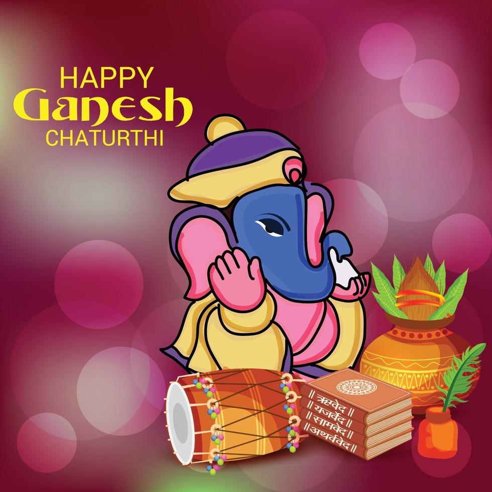 heureux ganesh chaturhi vecteur