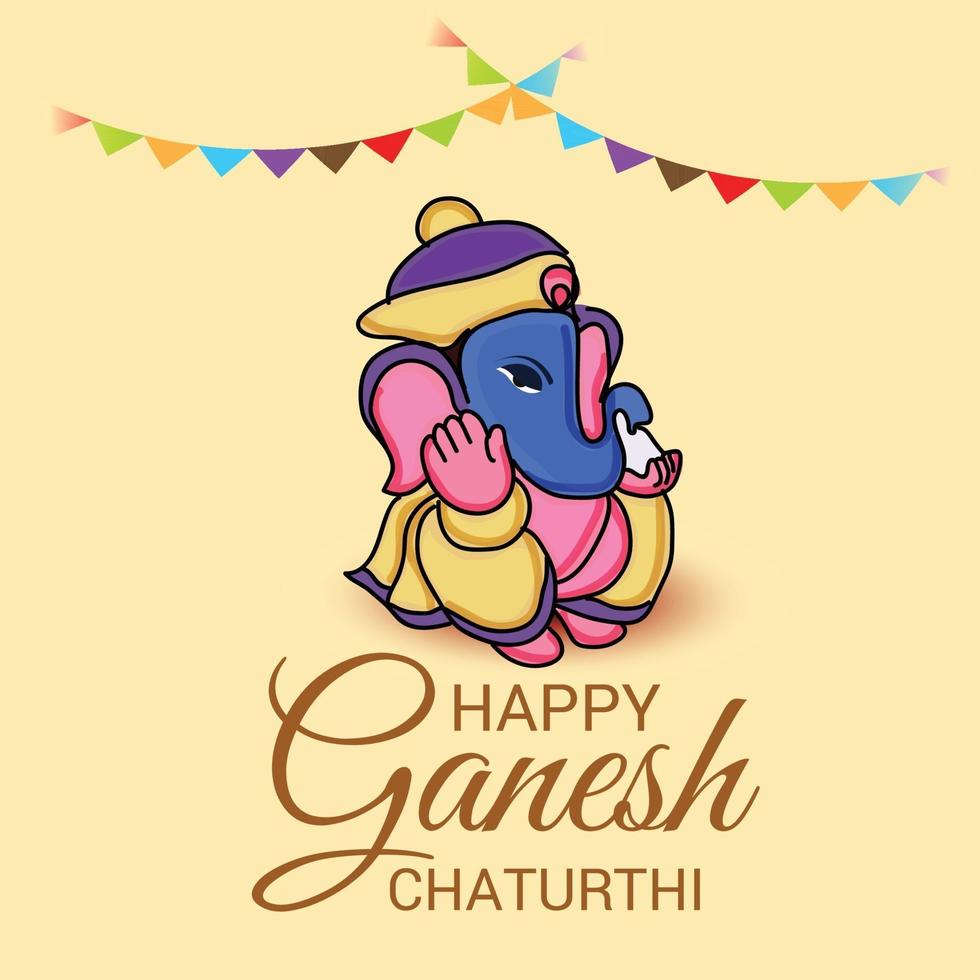 heureux ganesh chaturhi vecteur