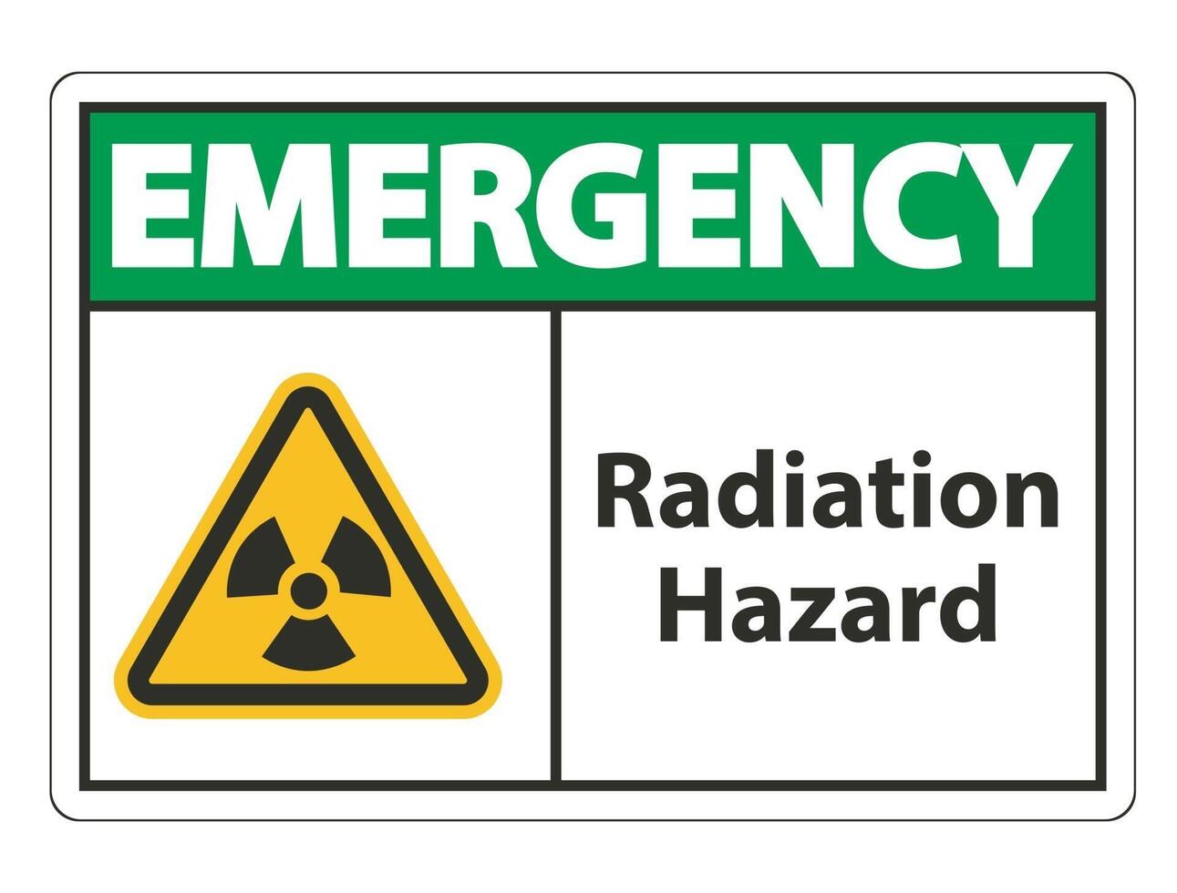 symbole de danger de rayonnement vecteur