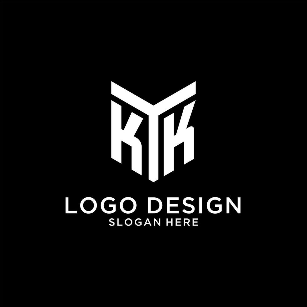 kk miroir initiale logo, Créatif audacieux monogramme initiale conception style vecteur