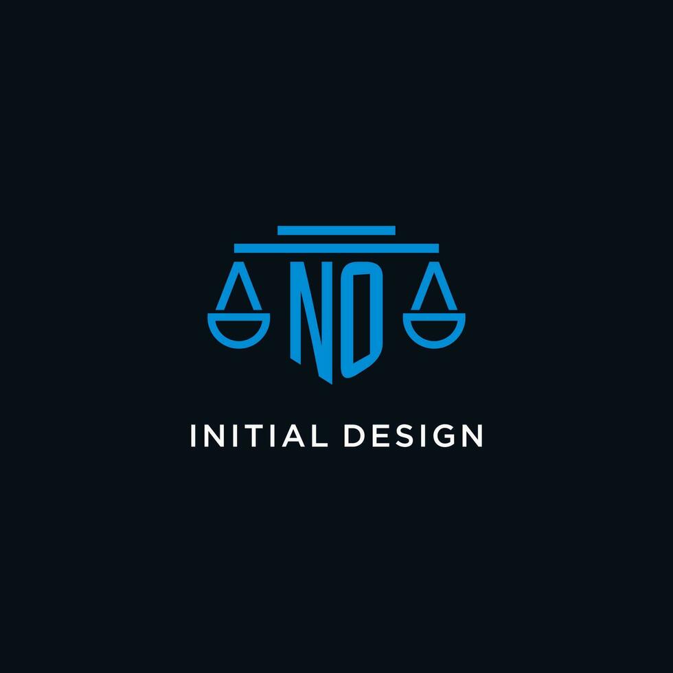 non monogramme initiale logo avec Balance de Justice icône conception inspiration vecteur