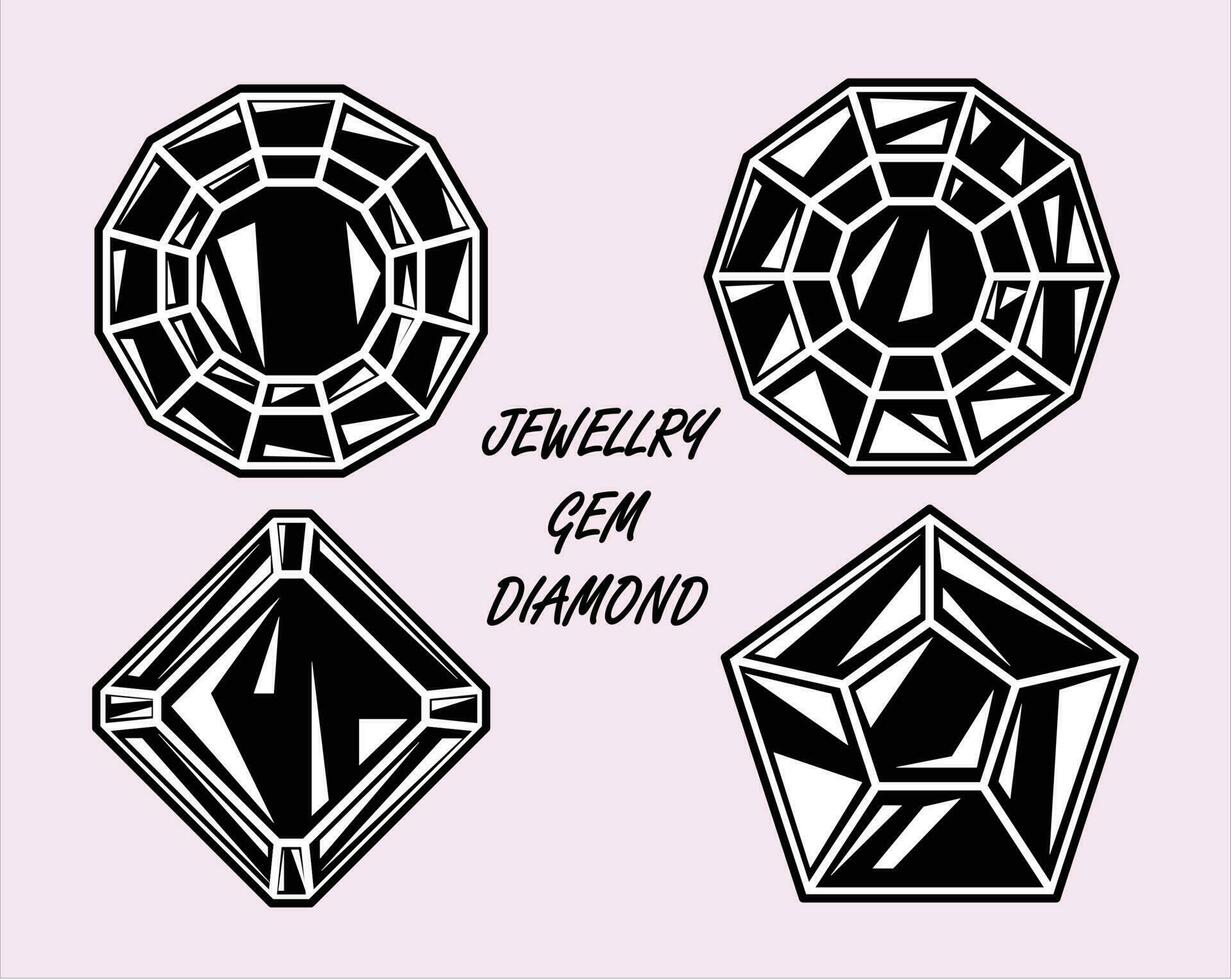 bijoux et diamant icône illustration vecteur