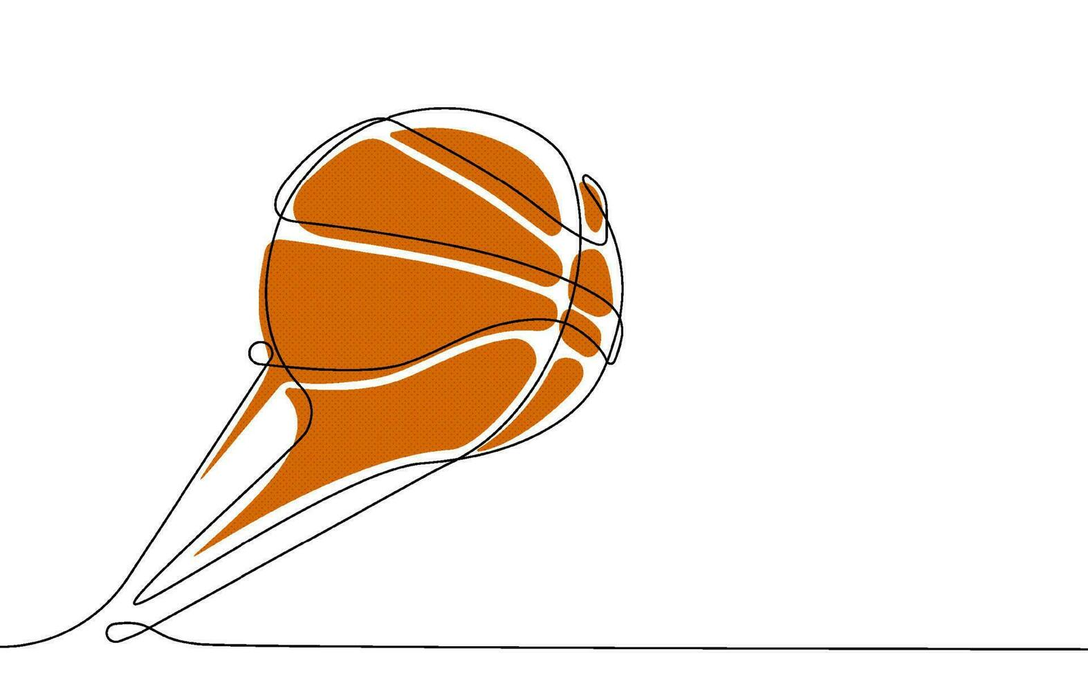 basketball Balle dans un continu doubler. équipe des sports, actif mode de vie. Contexte pour des sports compétitions. vecteur
