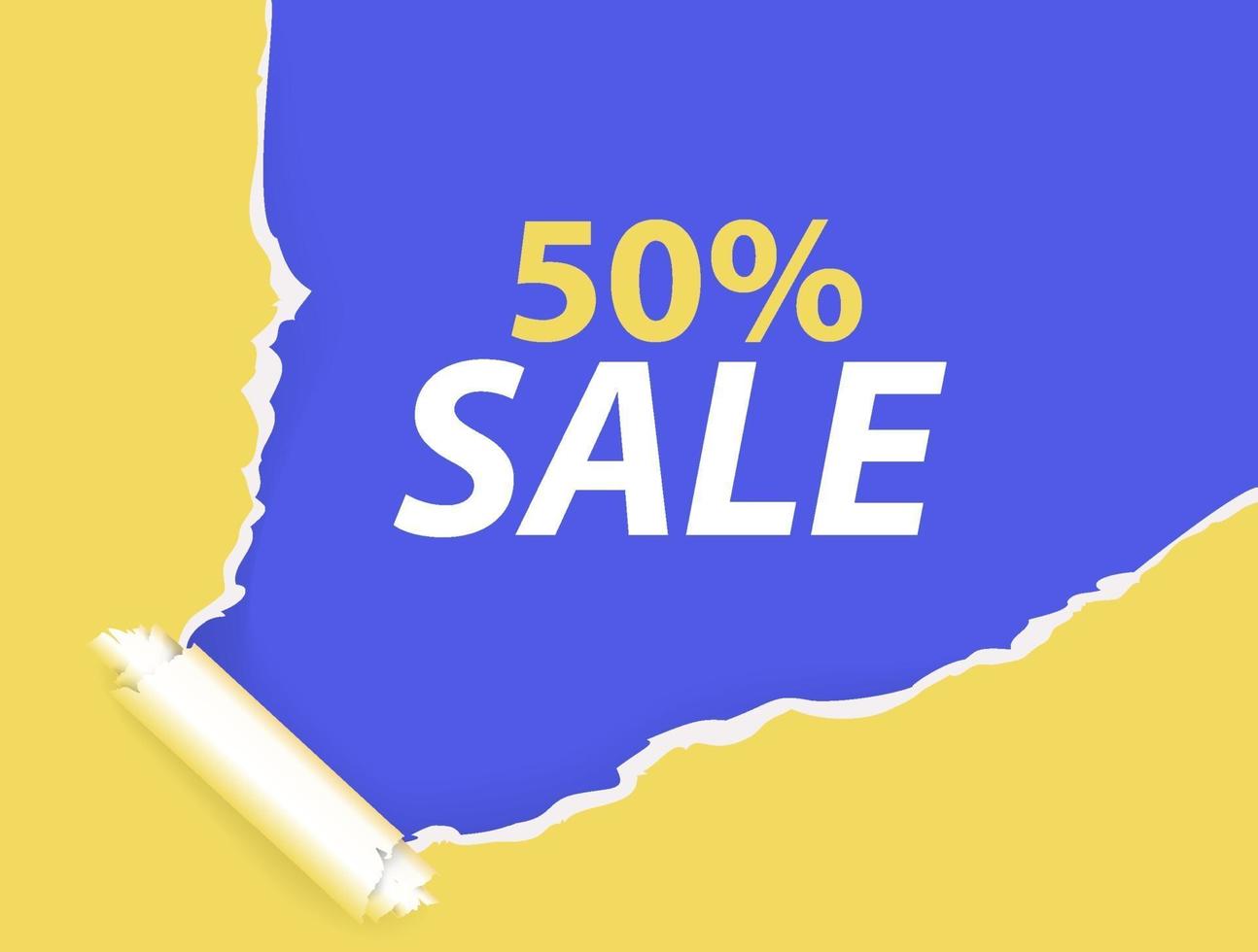 réduction de 50% et vente vecteur