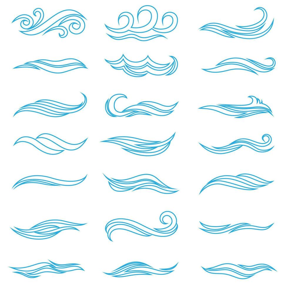 vague icône vecteur. surfant illustration signe. océan symbole. mer marquer. vecteur