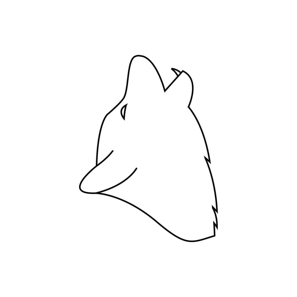 Loup icône vecteur. animaux illustration signe. Loup hurle symbole. vecteur