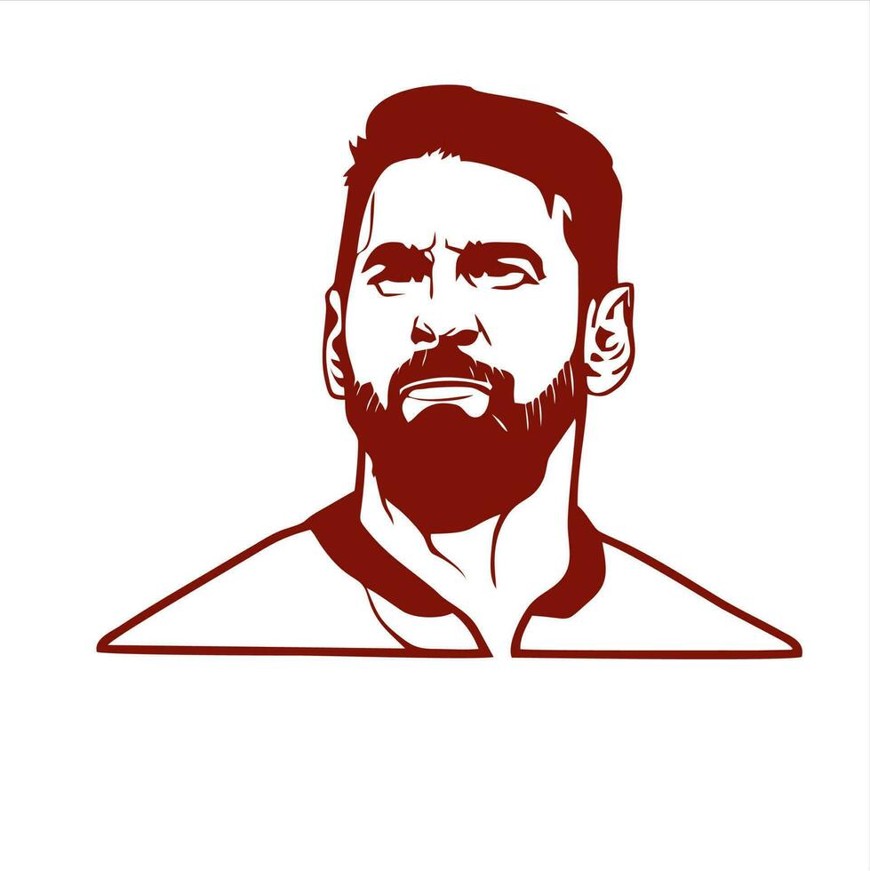 lionel messi silhouette vecteur conception