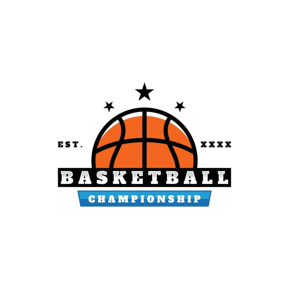 basketball logo modèle vecteur illustration