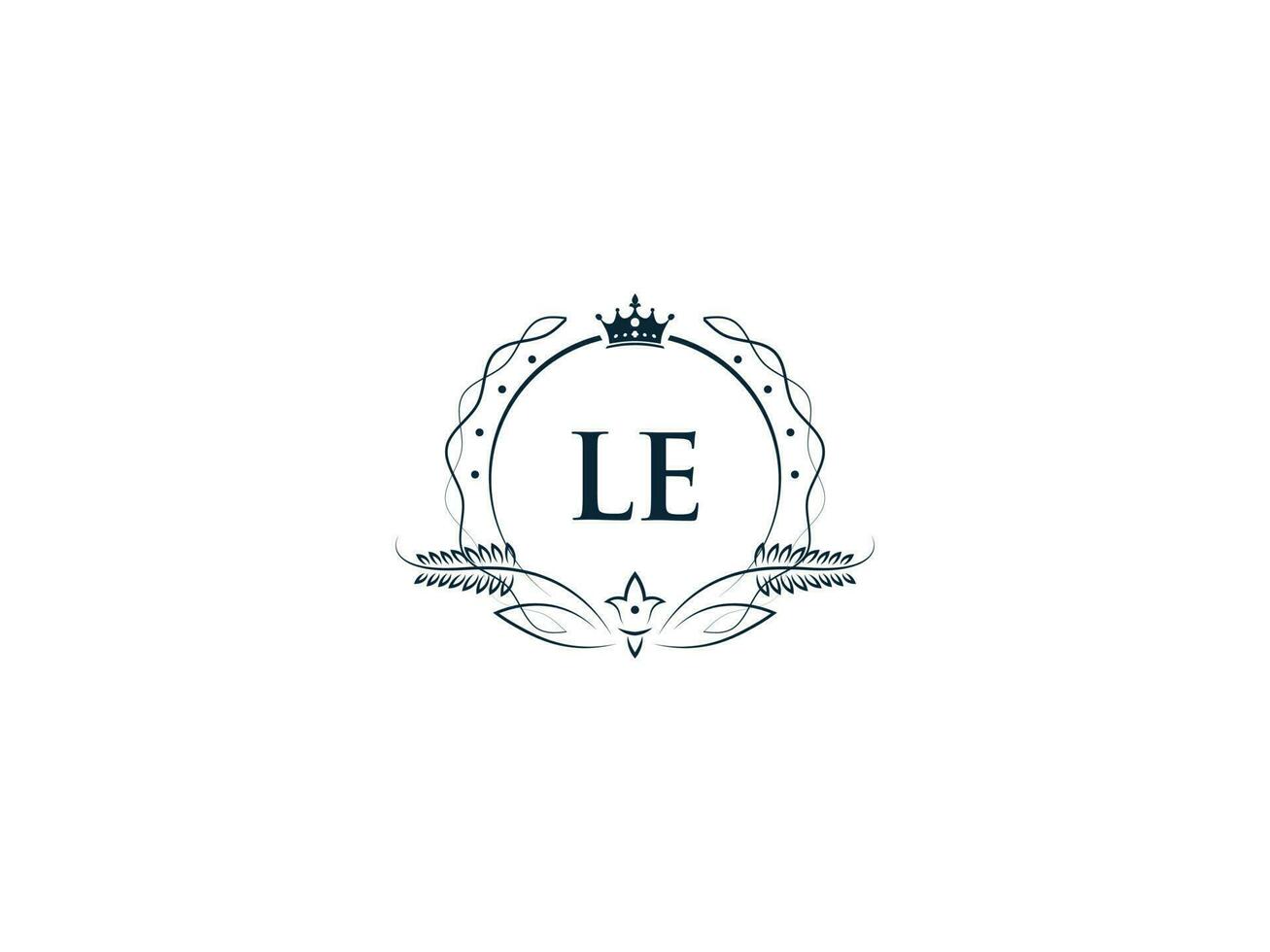 féminin le luxe couronne logo, minimaliste le el logo lettre vecteur art