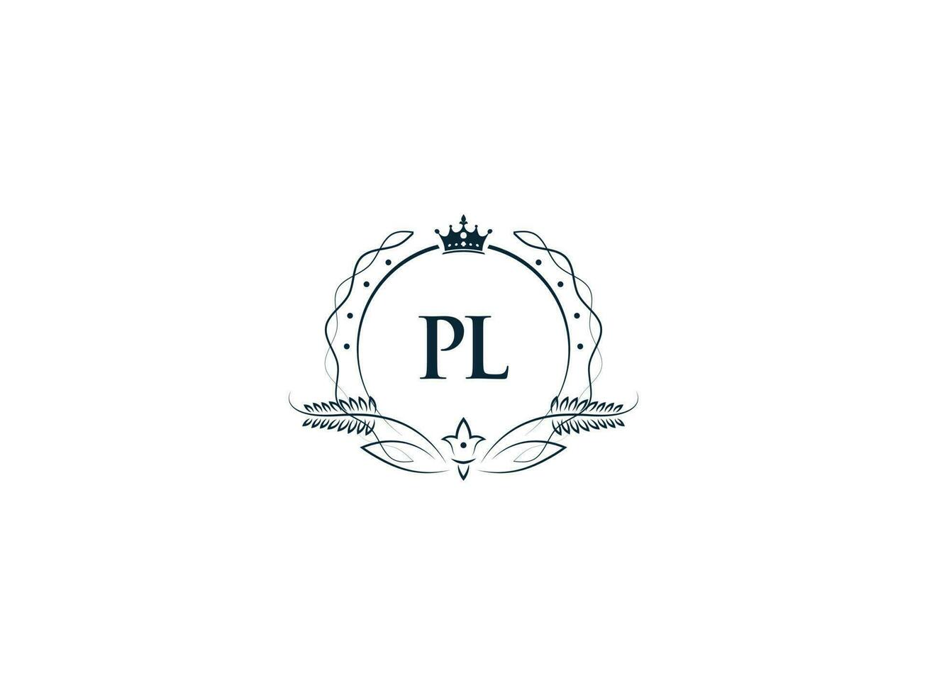 minimaliste PL logo icône, Créatif PL lp luxe couronne lettre logo conception vecteur