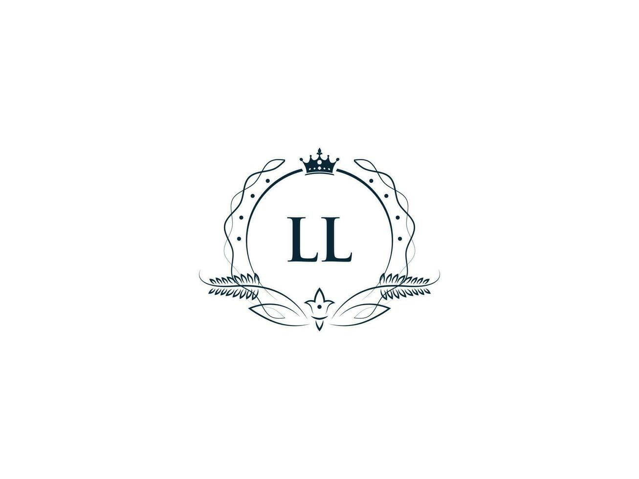 féminin ll luxe couronne logo, minimaliste ll l l logo lettre vecteur art