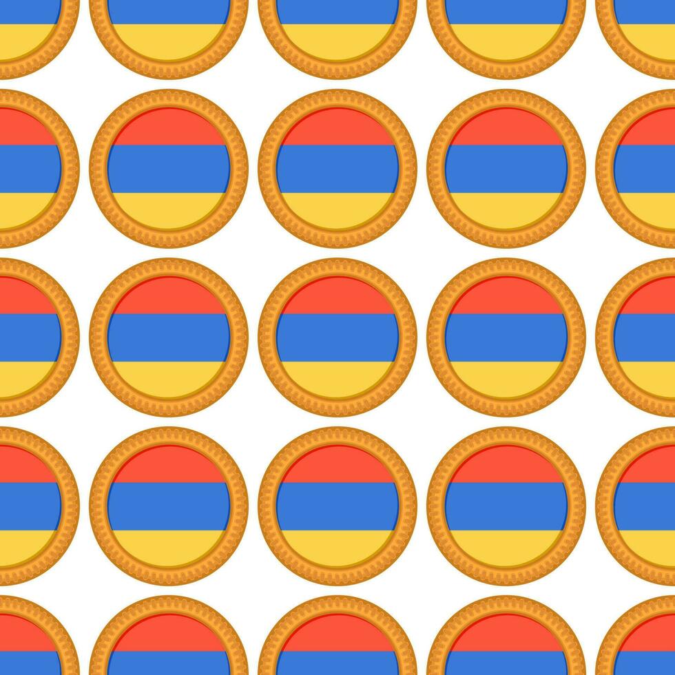 modèle biscuit avec drapeau pays Arménie dans savoureux biscuit vecteur